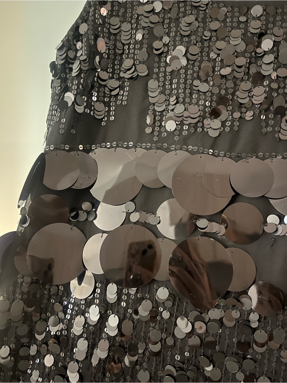Black Sequin Tank Dress, good for concert, costume party, or flapper - Picture 3 of 5